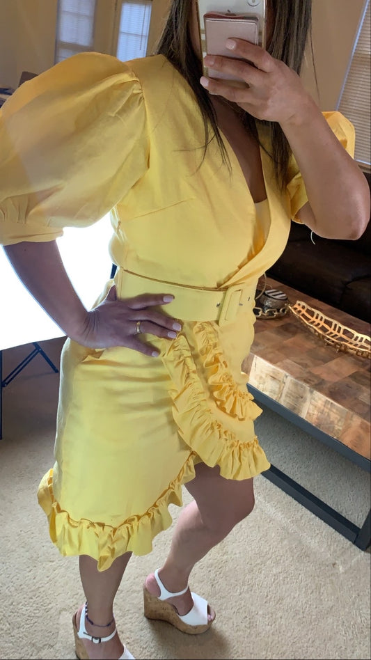 Vestido Lino Amarillo