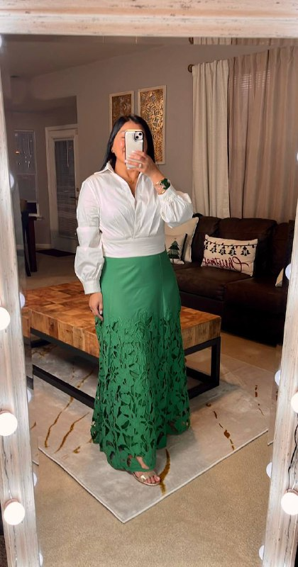 Falda Maxi Bordada
