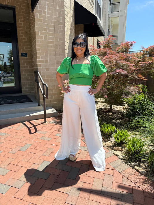 Blusa de Hilo con Escote en la Espalda