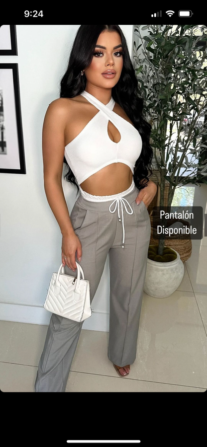 Pantalón Pretina Blanca