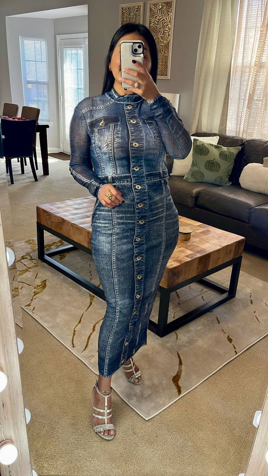 Vestido Denim largo