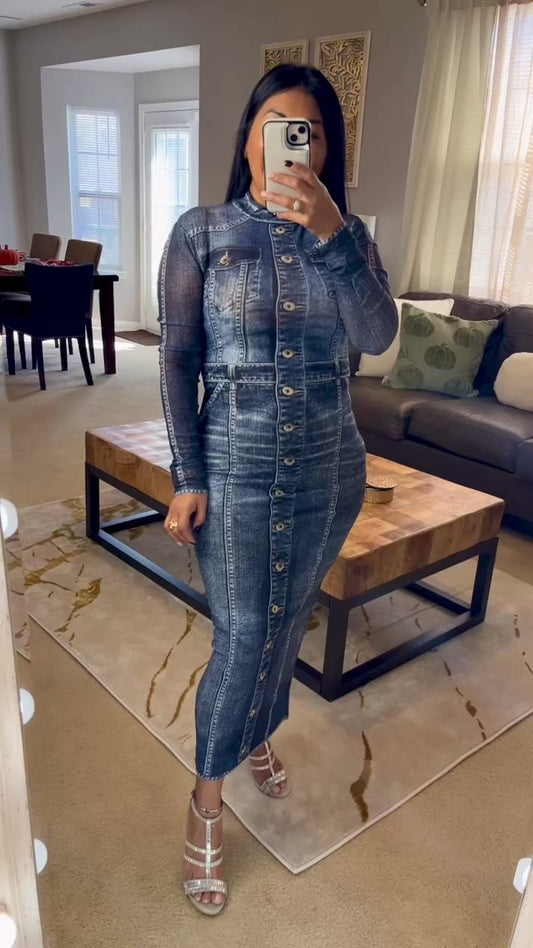 Vestido Denim largo
